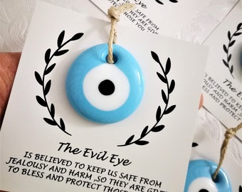 Turquoise Evil Eye Favors: Personalized Baptism, Shower & Wedding Keepsakes