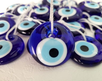 Handgemachte Blau Evil Eye Favors: Griechische Hochzeitsanhänger