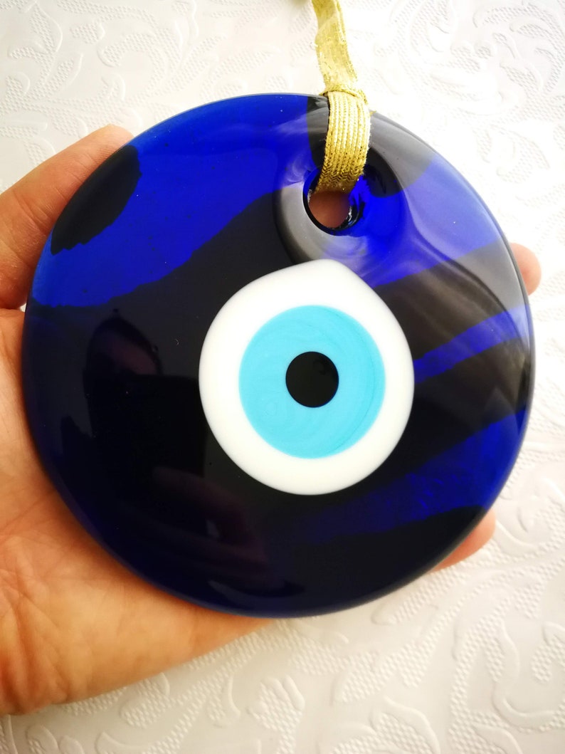 Large glass evil eye wall hangingGreek evil eyeTurkish nazar Etsy
