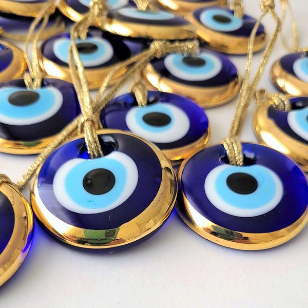 100 pcs Gold  evil eye wedding favor-4.5cm evil eye-wedding favor-evil eye favors- Greek evil eye wedding  favors-baby shower-unique bridal