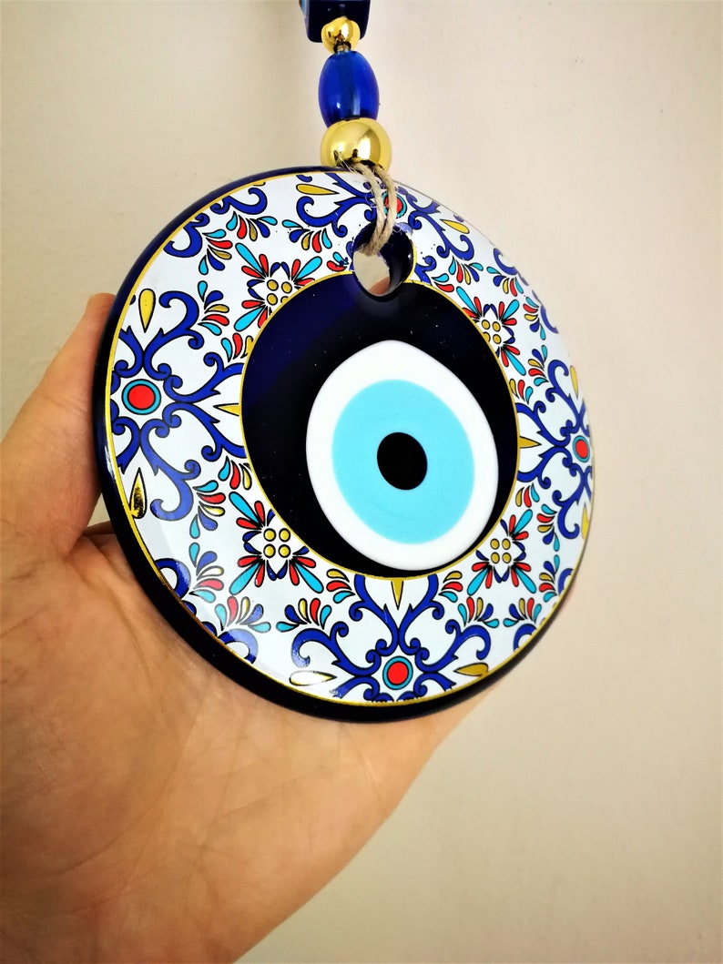 Painted Turkish Evil Eye Wall Decor ProtectionEye Etsy