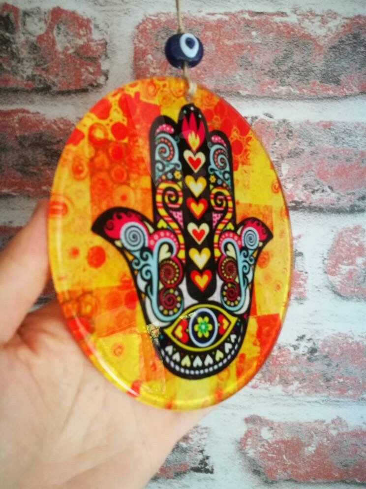 LArge Fusion Hamsa Wall HangingEvil eye for home decorHamsa Etsy