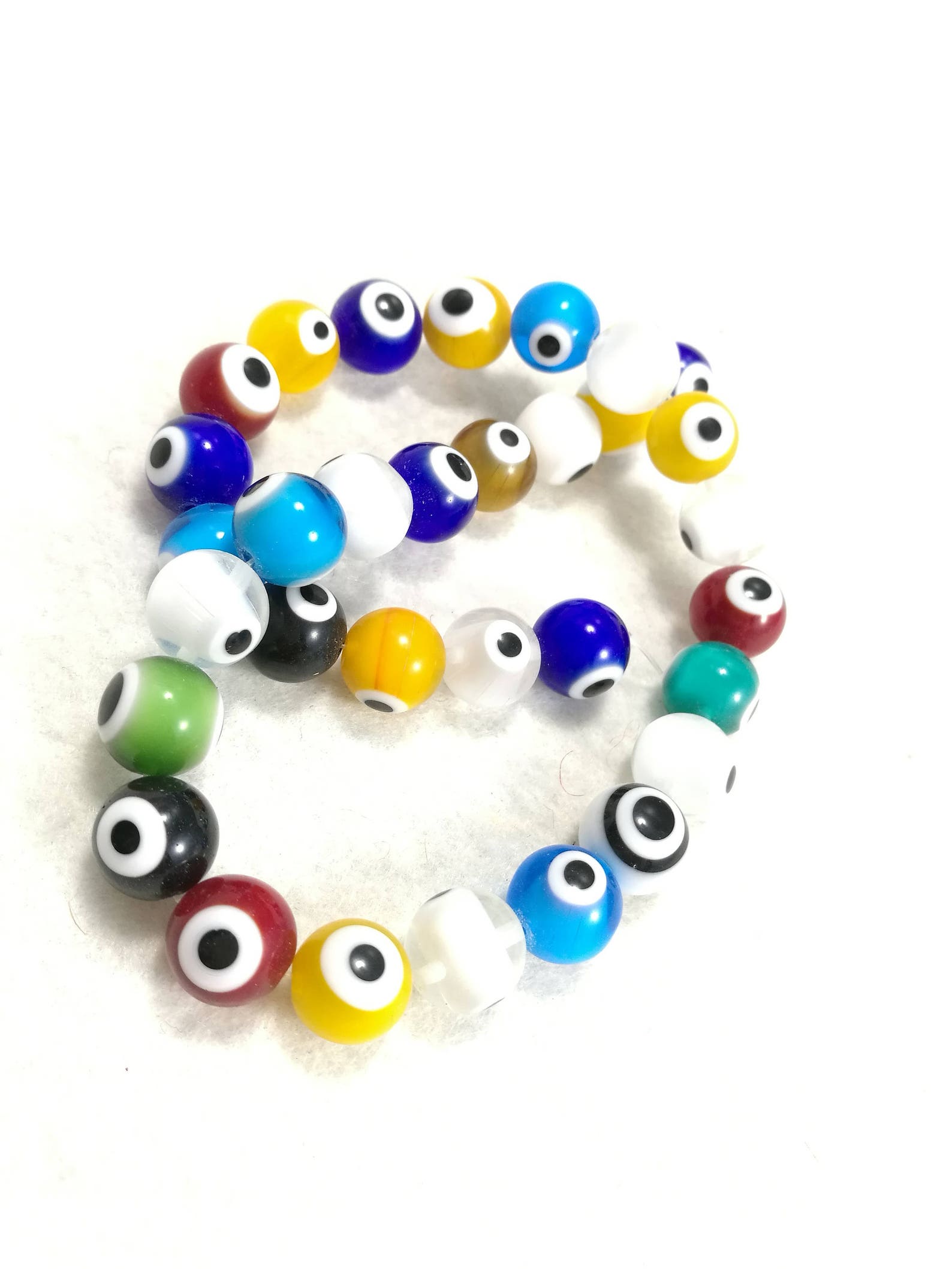 12mm ball evil eye beads 100 pcs colored glass evil eye beads Etsy