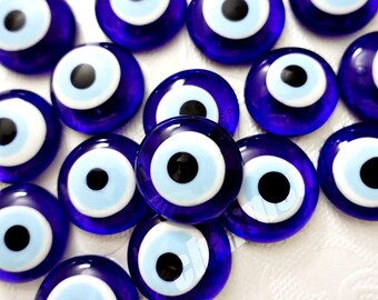 Handmade Evil Eye Beads: 3cm Greek Nazar Charms for DIY Favors