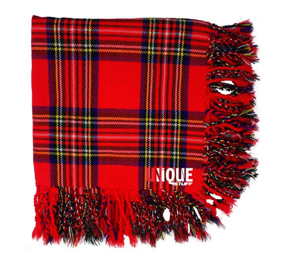 Mens Scottish Kilt Fly Plaid Made of Acrylic Wool Royal Stewa