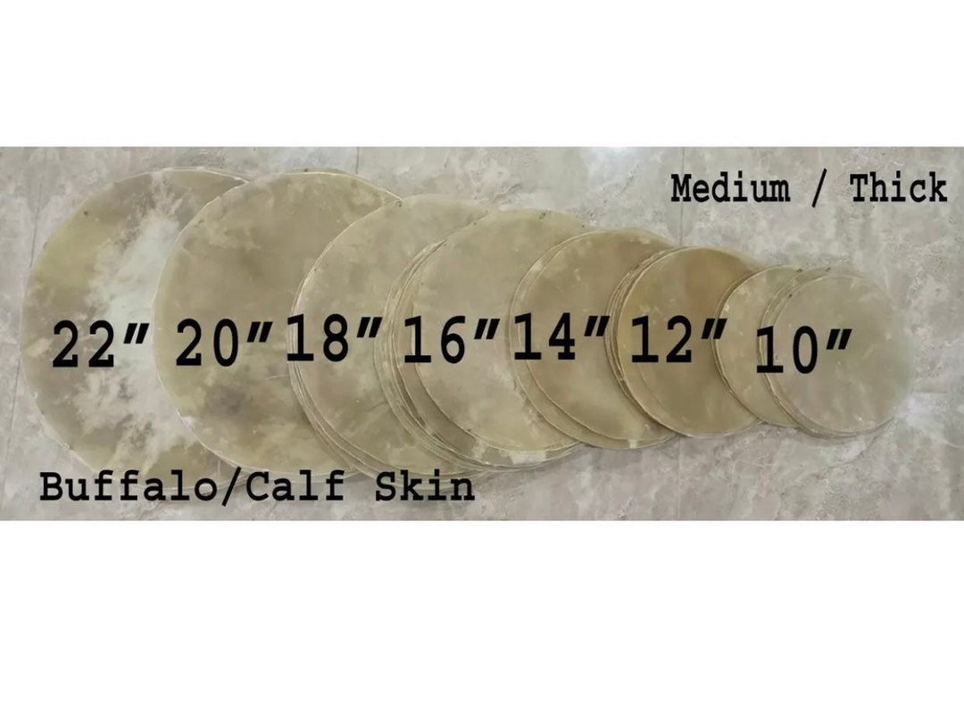 NATURAL CALF/BUFFALO Skins Drum Heads, Bodhran, Shaman Drum, Snare