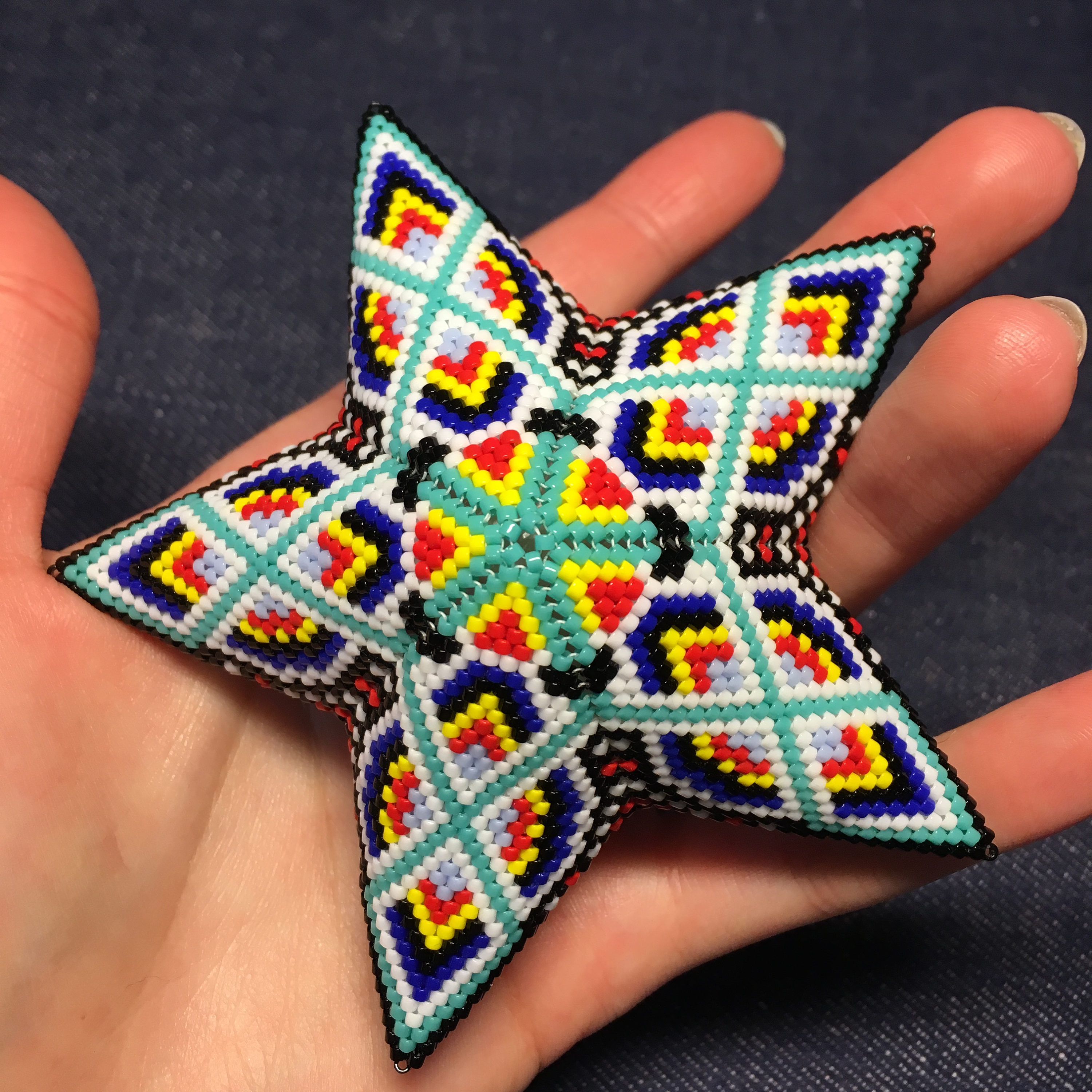 Norther Sky 3D Peyote Star Beading Pattern / Tribal Beaded Etsy