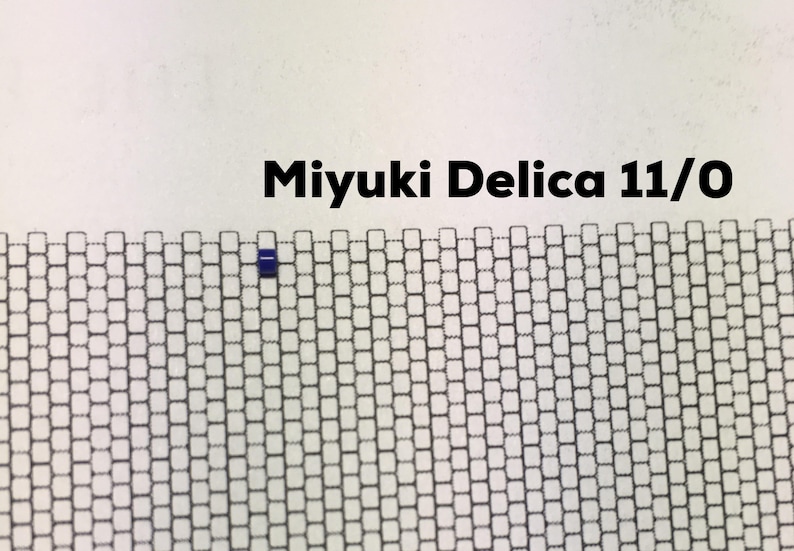 110 miyuki delica beading graph paper actual size seed