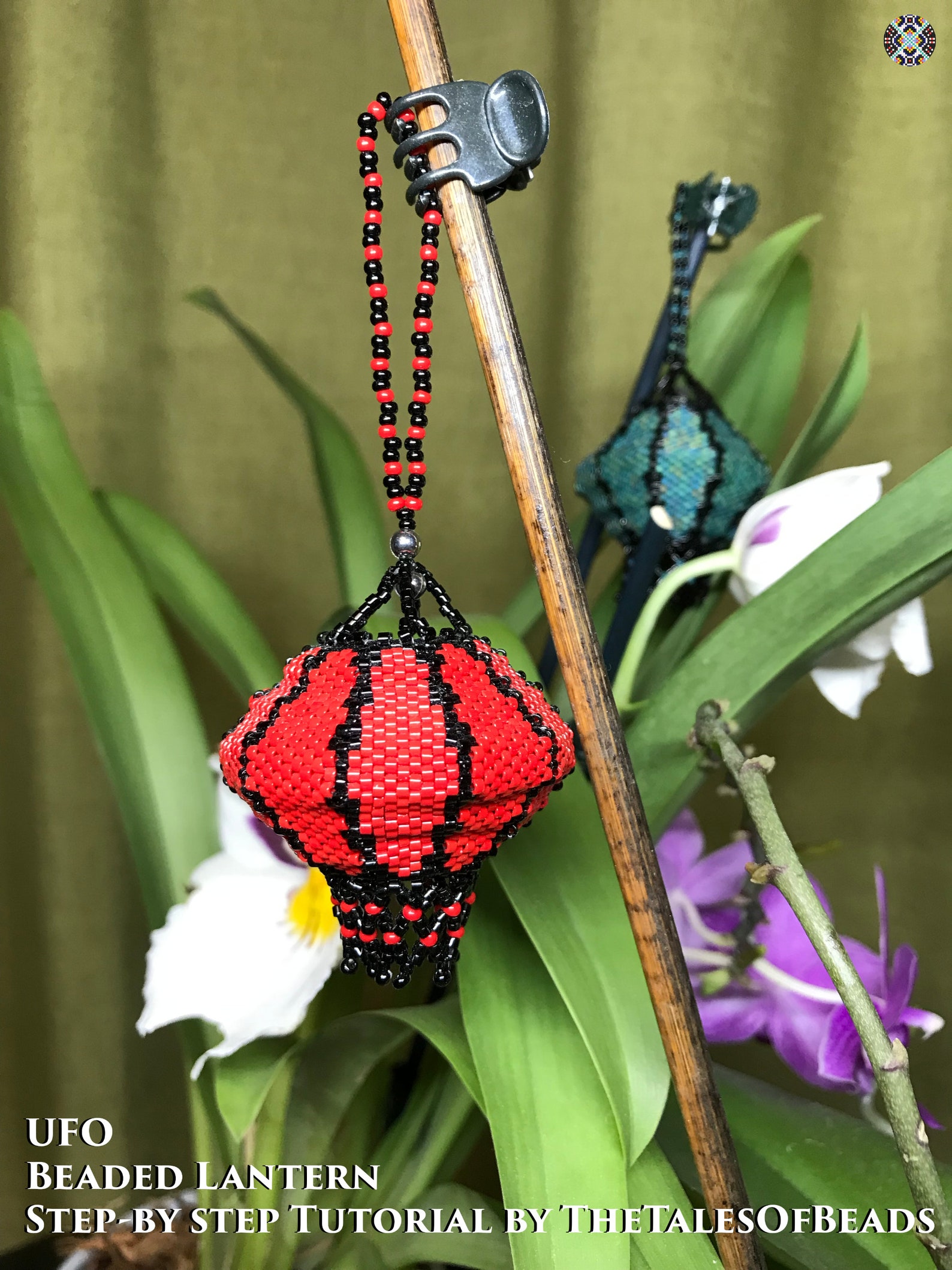 Beaded Lantern Tutorial Diamondshaped Peyote Lantern Etsy
