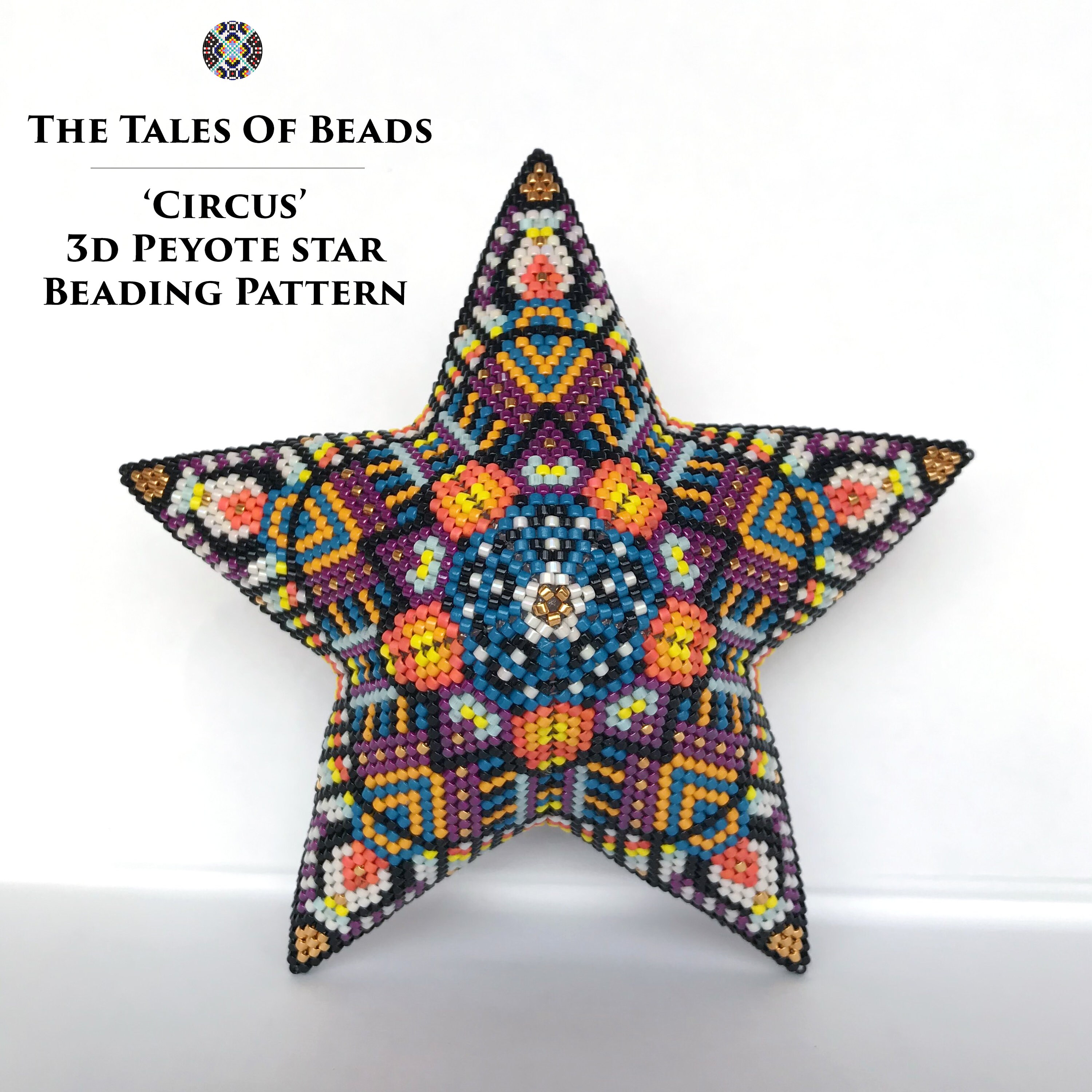 Circus 3D Peyote Star Beading Pattern Beaded Star Pattern | Etsy