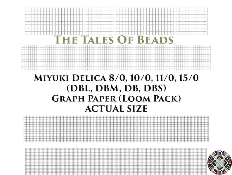 Miyuki Delica Beading Graph Paper Genuine Sizing - Seed Bead Graph Paper Loom - Miyuki Beading Graph Templates Loom Pack - Printable PDF Charts image relating to Bead Size Chart Printable identify Miyuki Delica Beading Graph Paper Genuine Sizing - Seed Bead Graph Paper Loom - Miyuki Beading Graph Templates Loom Pack - Printable PDF Charts