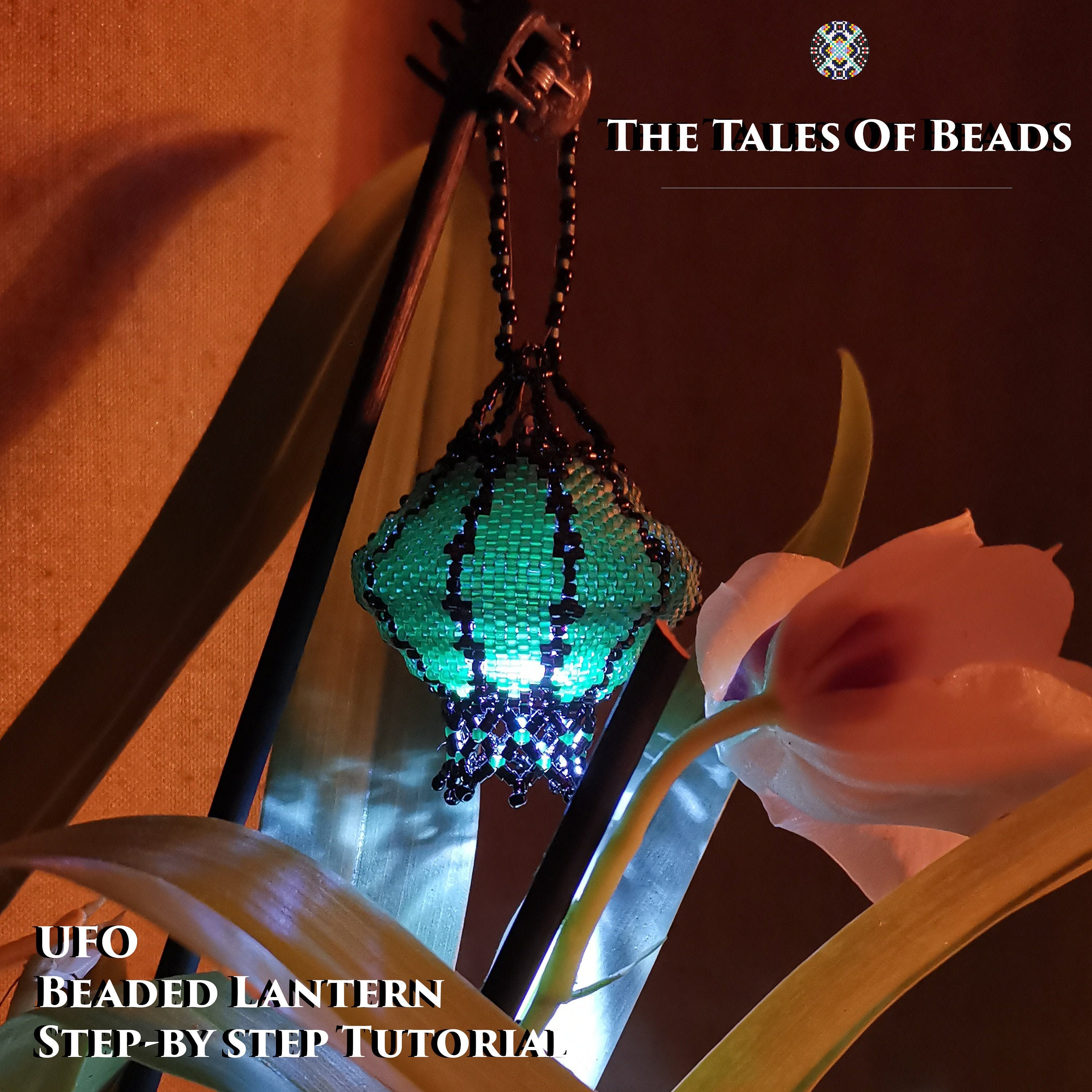 Beaded Lantern Tutorial Diamondshaped Peyote Lantern Etsy
