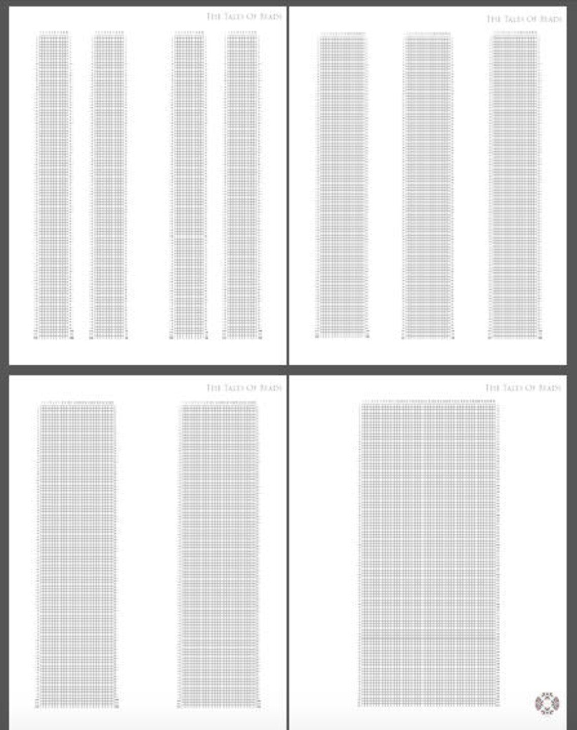 Seed Bead Graph Paper for Miyuki Delica Size 11/0 Numbered Etsy