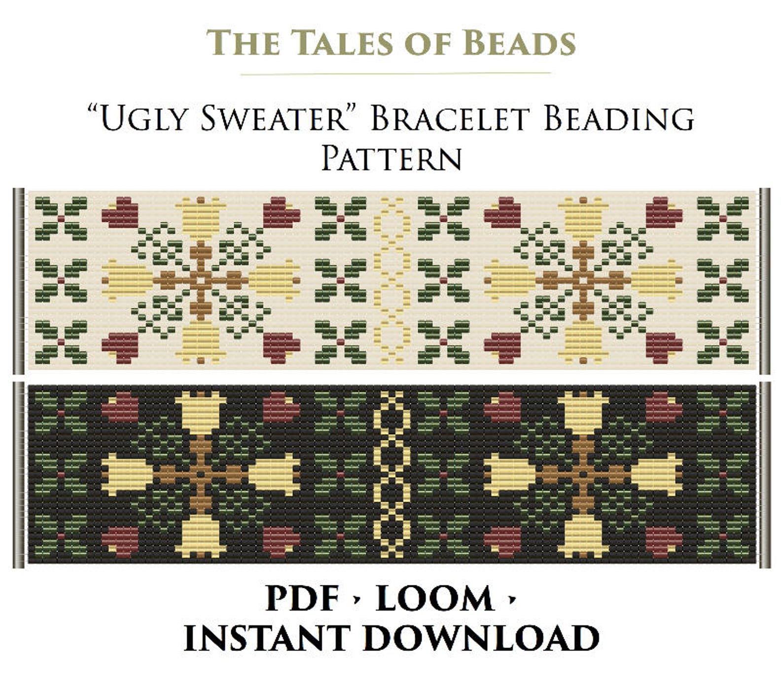Christmas Bead Loom Pattern Christmas Beading Pattern Etsy
