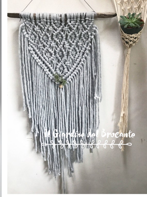 Macrame Wall Hanging Wool Attaccatura Da Parete Handmade 