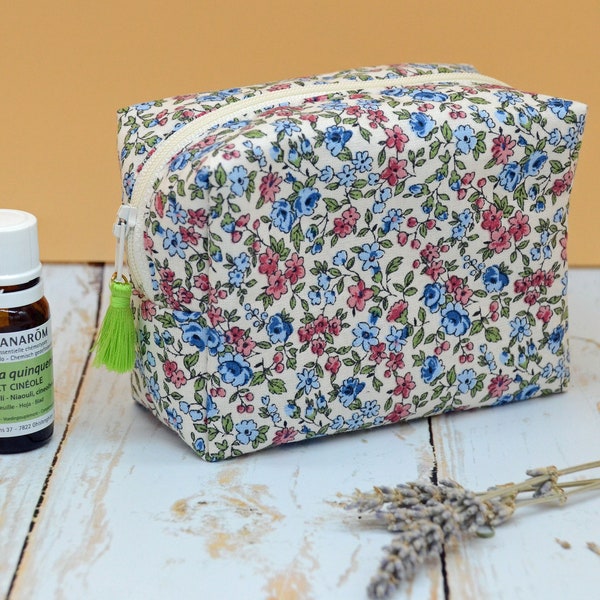 Trousse de rangement pour huiles essentielles, pochette en Liberty pour huiles essentielles, cadeau pour elle