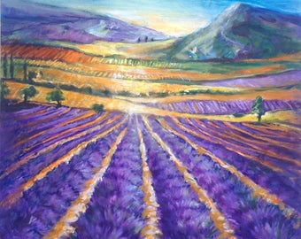 GICLEE PRINT French Lavender Fields