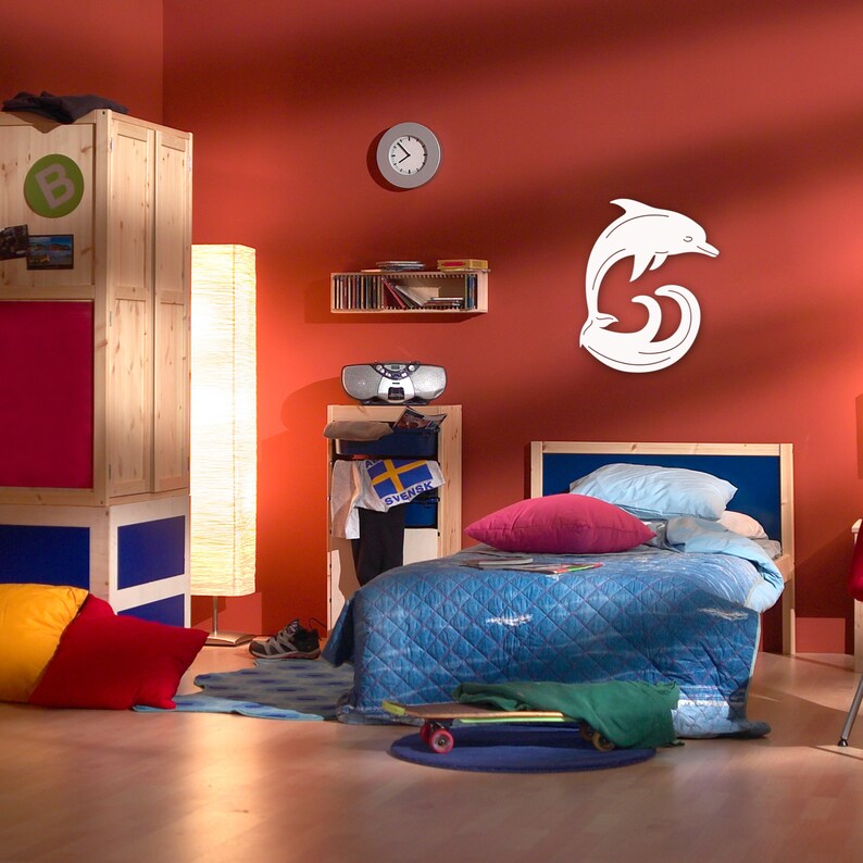 Wall Art Dolphin Tropical Outdoor Decor Housewarming Gift Etsy