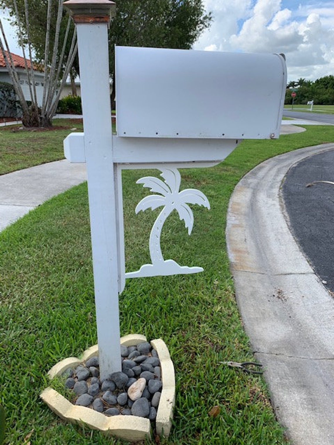 Mailbox Bracket Palm Tree Large 16x21 Inch Custom Mailbox Etsy