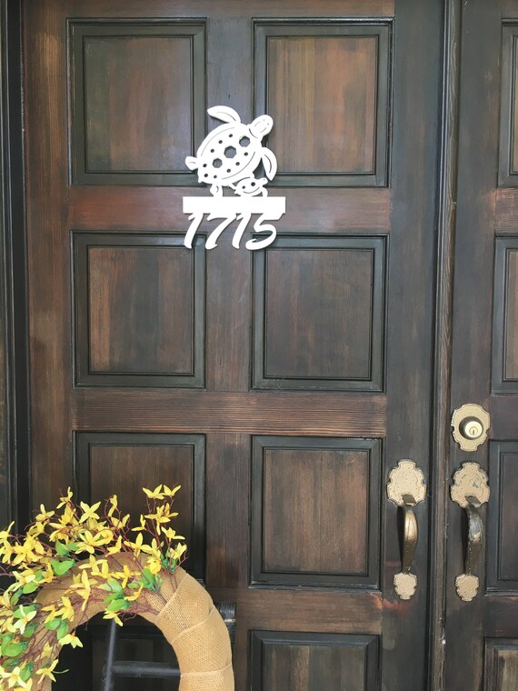 House Number Plaque Housewarming Gift Address Plaque Tropical Outdoor Decor Personalized Sign Custom Coastal Golf Address Sign