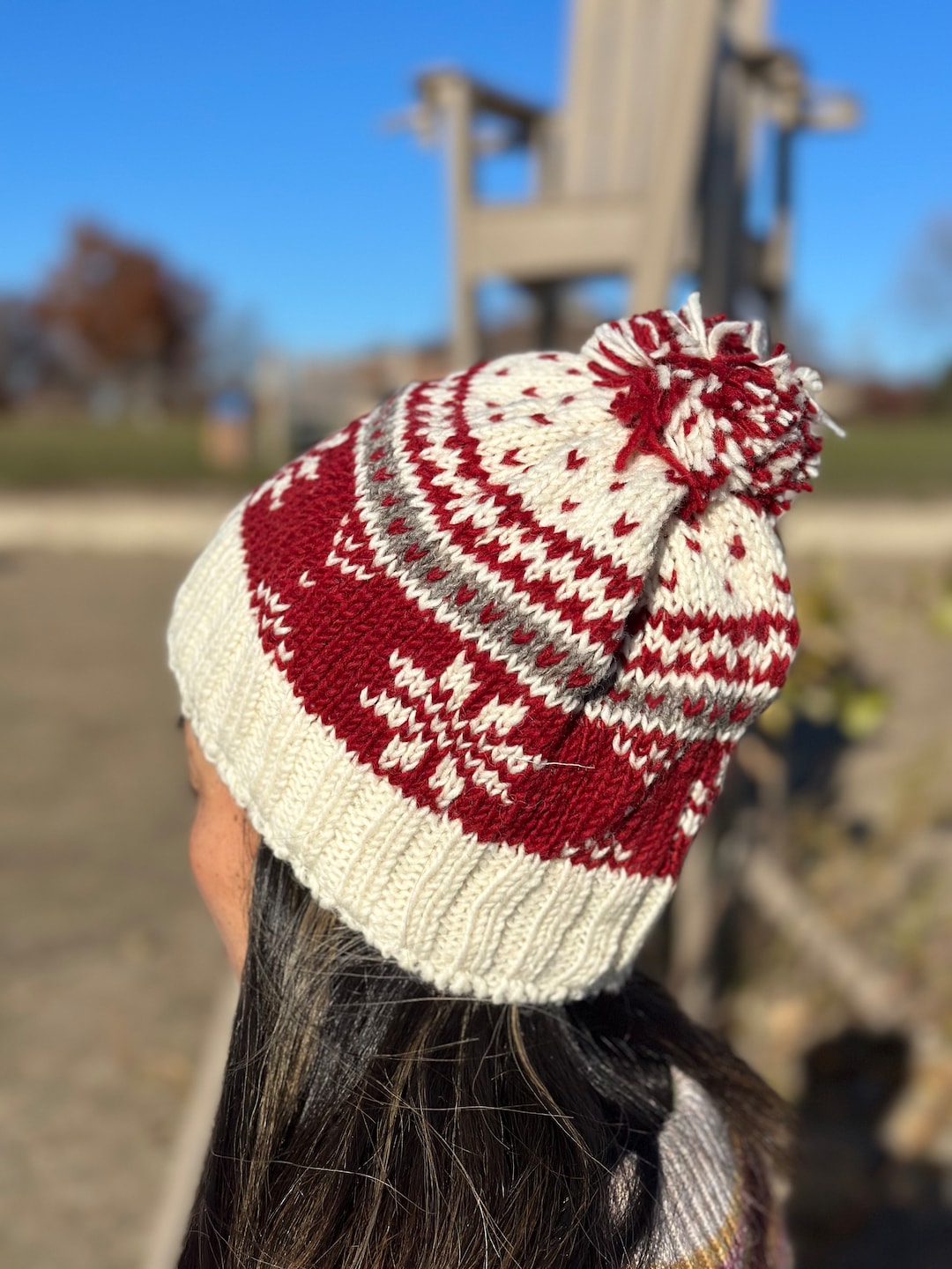 Himalayan Sherpa Wool Hand Knitted Hat, Fleece Lining, Warm Wool Hat