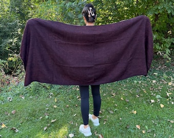 Handmade Himalayan Yak Wool Shawl: Soft Meditation Wrap (75"x31")