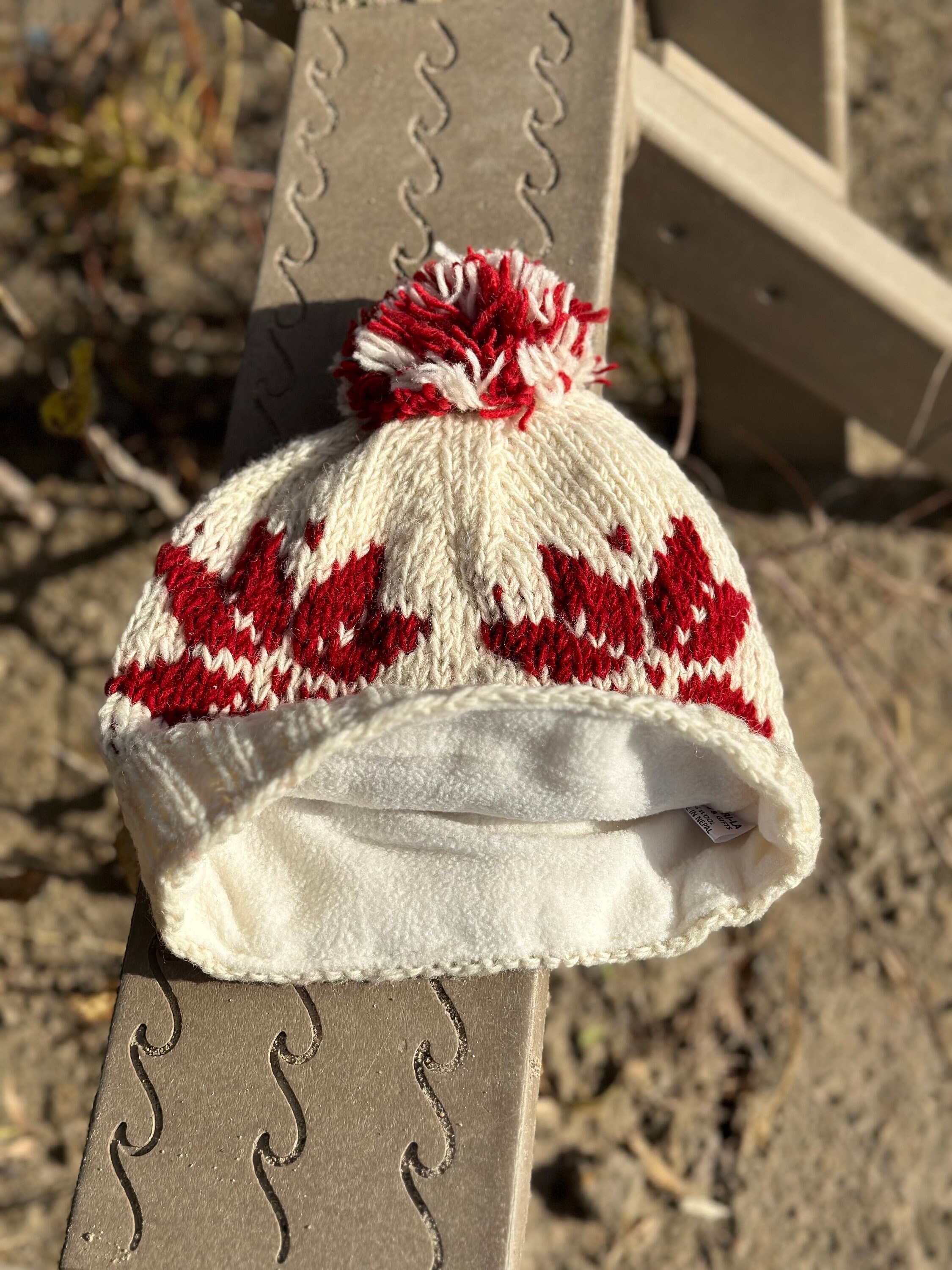 Laine Doublure Polaire Chapeau Crâne Casquette Tricoté Hippie Bohème Multicolore