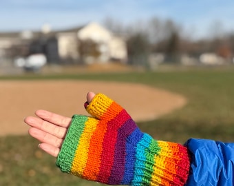 Convertible Mittens: 100% Wool, Handknitted, Fleece Lined, Fingerless, Flip Mittens, Unisex