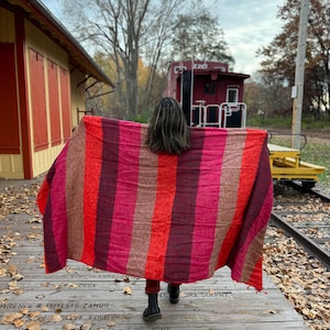 Himalayan yak wool Blanket/shawl/wrap handmade in Nepal. Warm soft shawl/Meditation shawl/unique holiday gift. 98"X45"