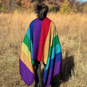 Himalayan yak wool shawl/wrap/scarf handmade in Nepal. Warm soft shawl/Meditation shawl/unique holiday gift. 82”X39”