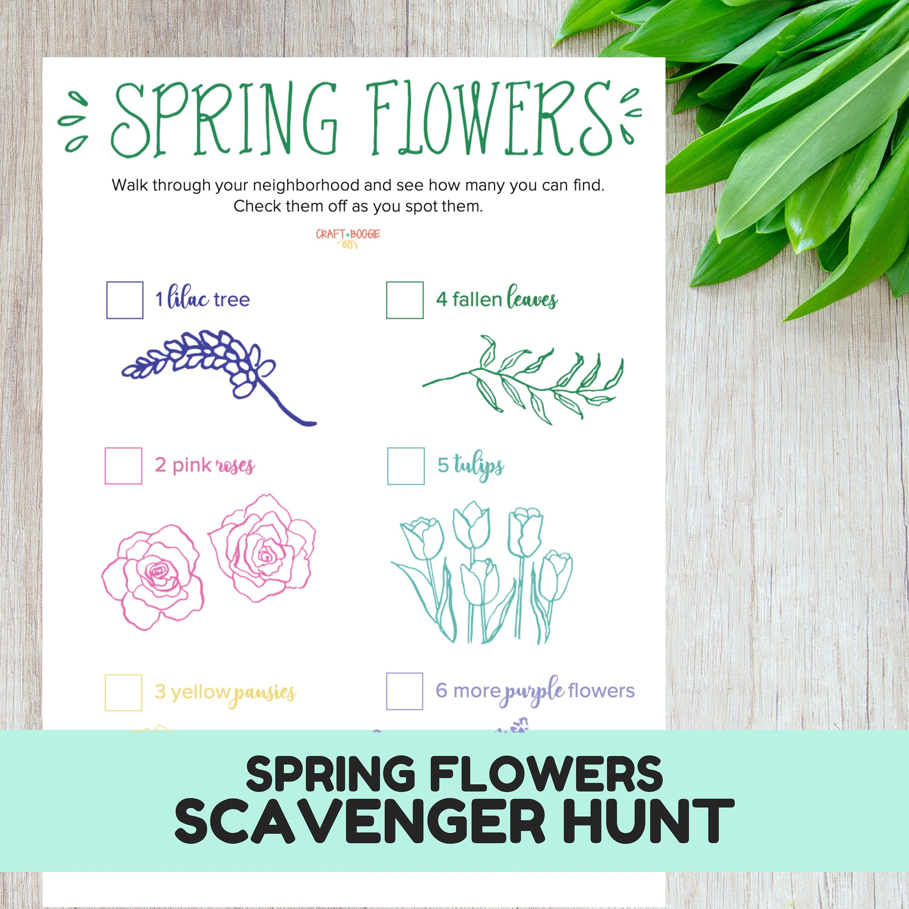 Spring Flowers Scavenger Hunt Etsy