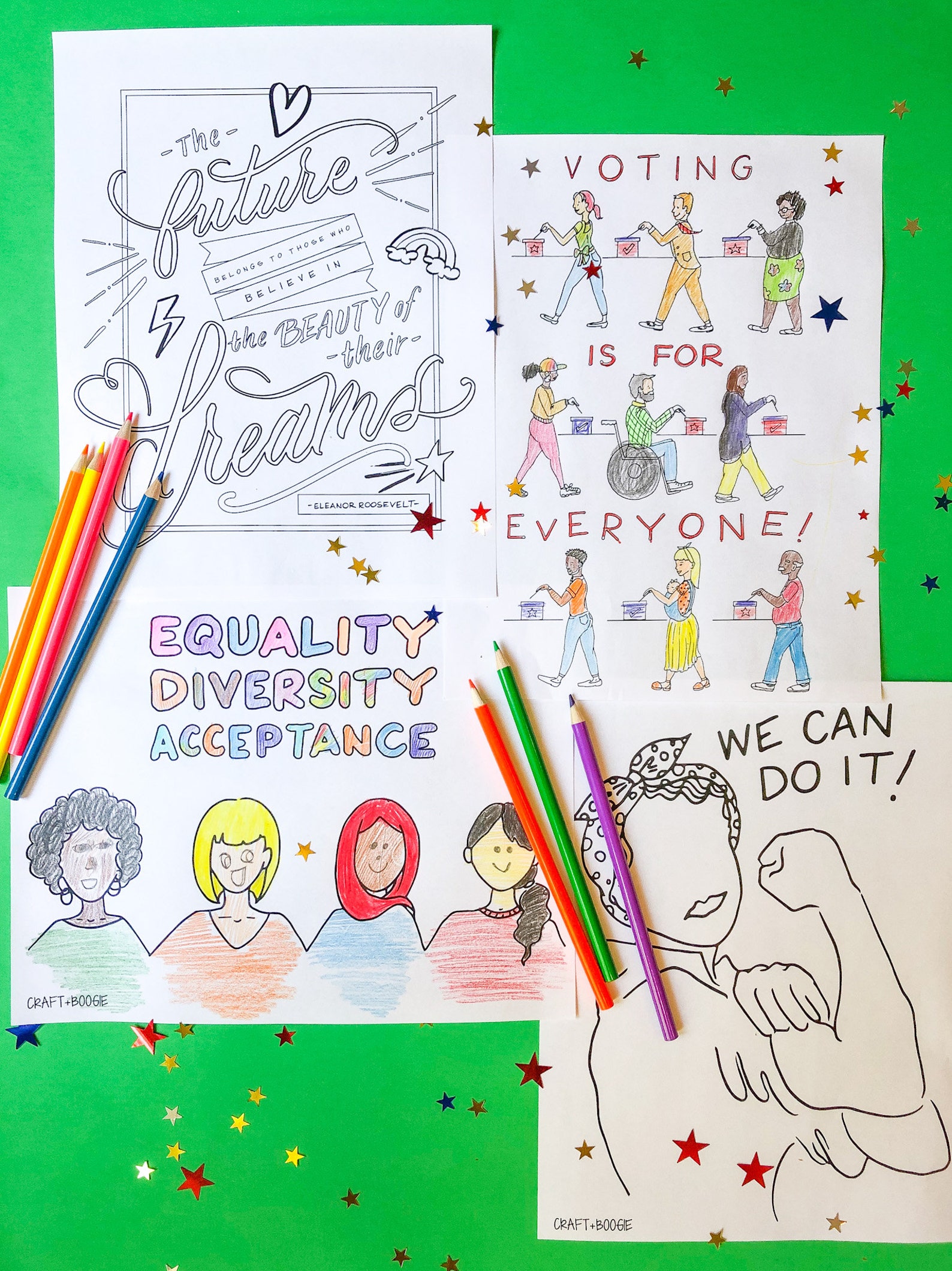 Women's Equality Day Craft and Activity Kit for Kids Etsy