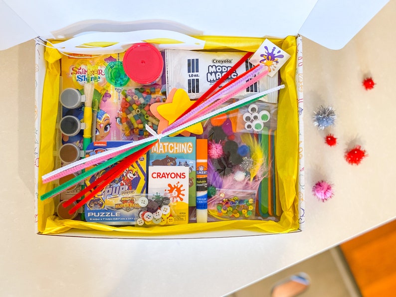 Big Box of Art and Craft Supplies for Use at Home. Openended Etsy