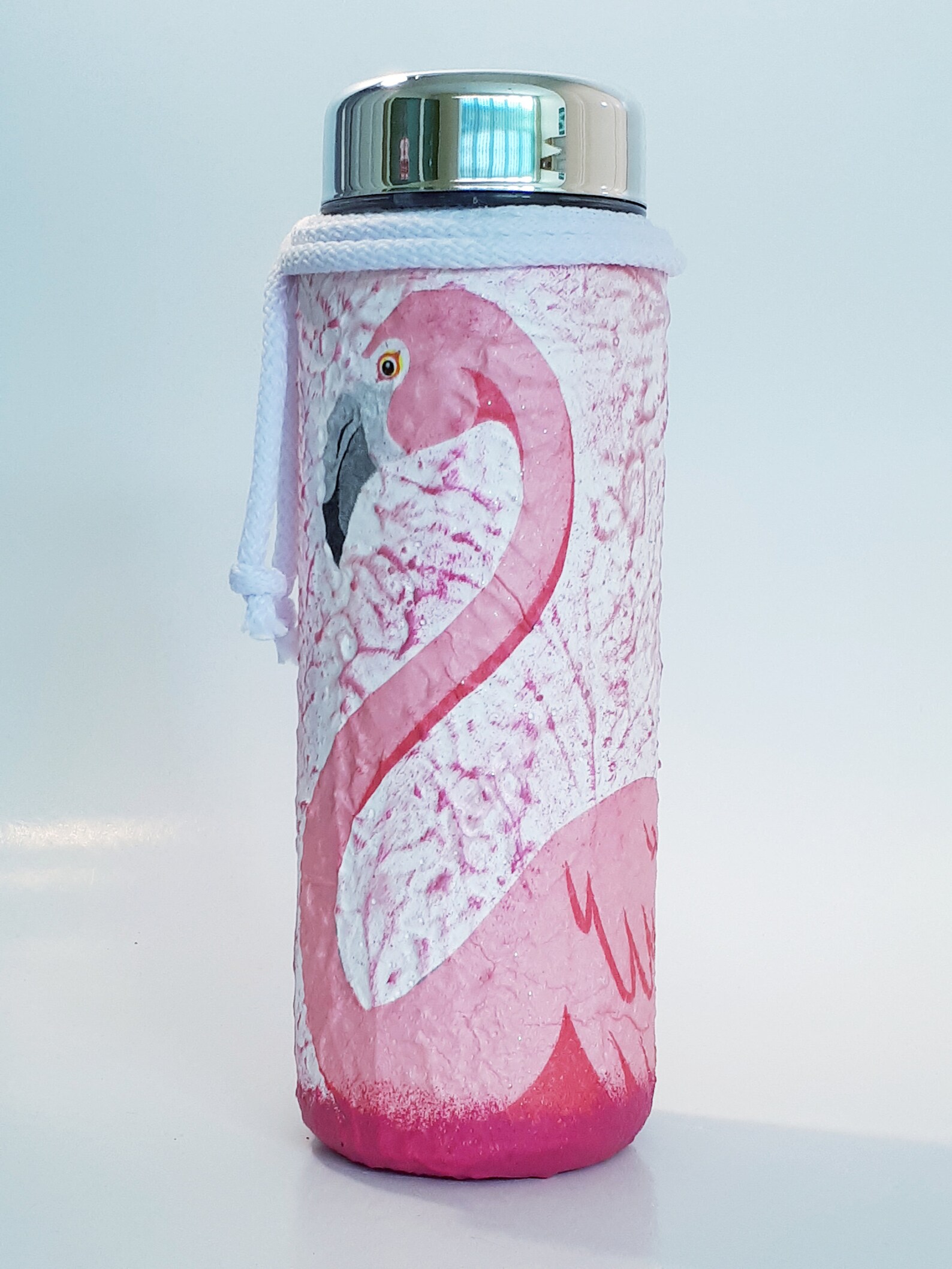 Flamingo water bottle bird flask drinks bottle design pink | Etsy