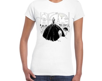 Paris fashion week Artistic DTG printed Ladies Junior Fit T-Shirt..!