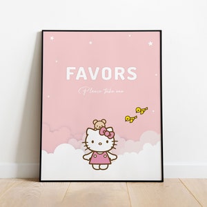 Hello Kitty - Personalized Poster with Your Name, Birthday Banner, Custom  Wall Décor, Wall Art