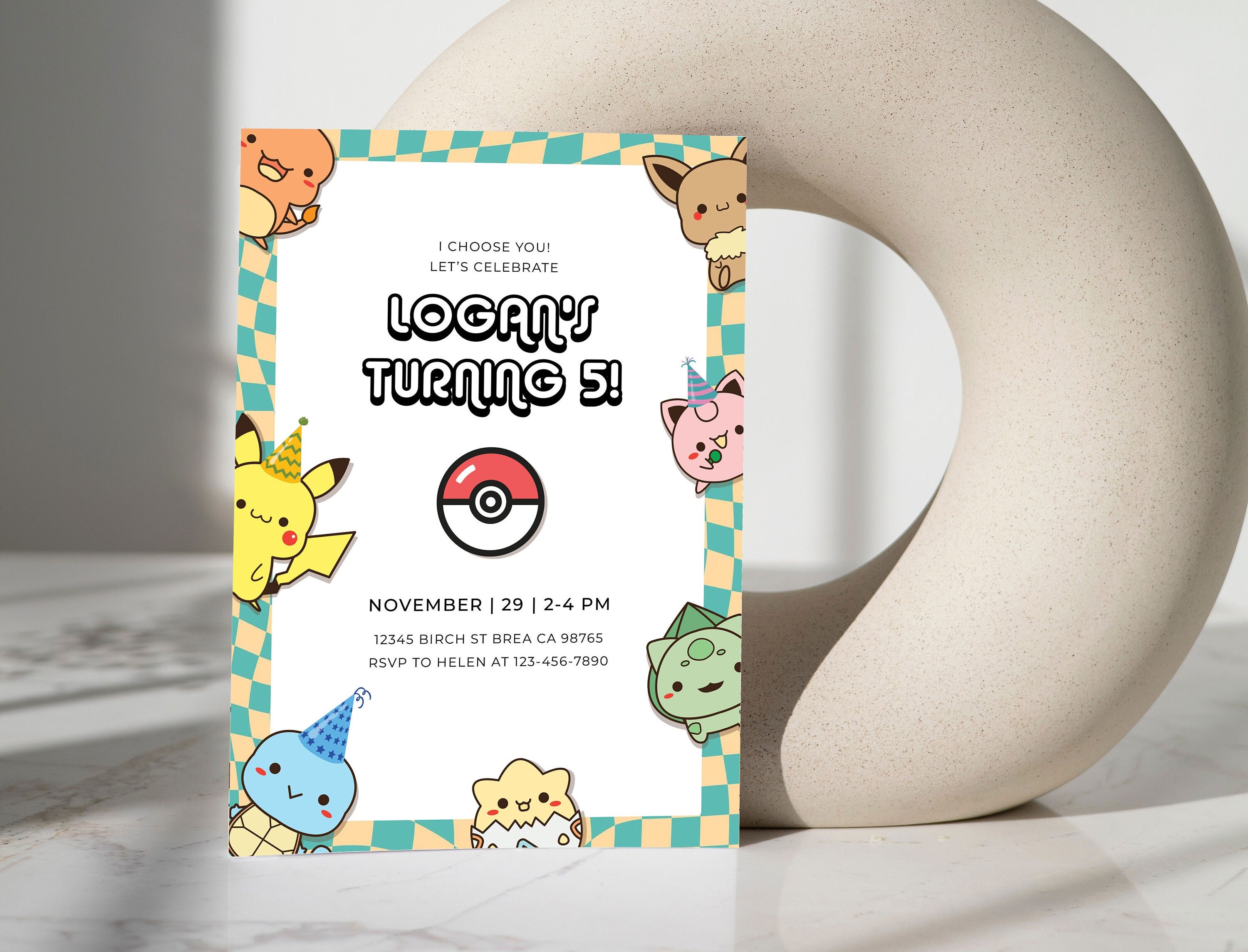 Pokemon Birthday Invitation Pikachu Birthday Boy Invitation Pokemon Digital Evite Kids Pokemon Theme Party Invite INSTANT