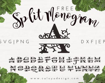 Vine Split Monogram SVG | Wedding Monogram SVG | Vine Monogram SVG | Personalized Monogram svg | Family Monogram svg Cricut Cameo Silhouette