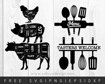 Download Free Kitchen Svg Etsy PSD Mockup Templates