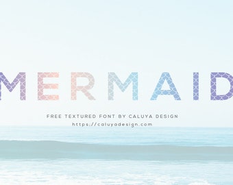 FREE Font Link | Mermaid Scale OTT, TTF | Commercial Use | circuit, cameo silhouette friendly | Mermaid Scale letters and alphabet