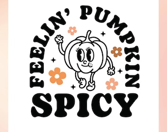 Pumpkin Spice SVG | Retro Fall SVG | Cute Pumpkin SVG | Retro Pumpkin svg | Libbey Can Wrap svg | Autumn svg Cricut, Cameo Silhouette