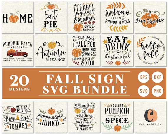 Download Fall Sign Making Svg Cut File Bundle Deal Cut File For Etsy