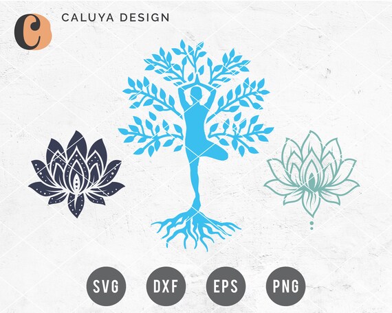 Free Svg Png Link Yoga Tree Of Life Cut Files Svg Png Etsy