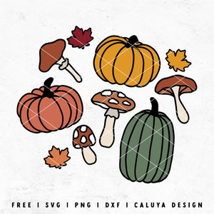 Fall Mushroom SVG | Fall Libbey Can Wrap SVG | Pumpkin SVG | Fall Leaf svg | Autumn Glass Can Wrap svg | Free svg Cricut, Cameo Silhouette
