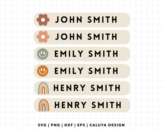 personal name label SVG | kids name labels SVG, Back To School SVG, First Day Of School svg, school name labels Printable, name stickers svg