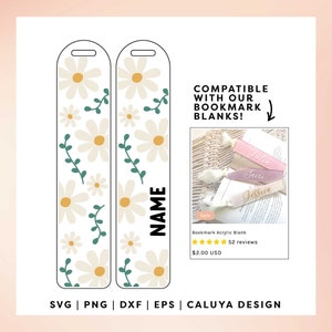 Floral Bookmark SVG | Bookmark template SVG, Book mark SVG, Daisy Flower svg, bookmark kids svg, teacher bookmark svg, reading bookmark svg