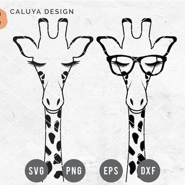 Giraffe SVG |  Baby Shower SVG | New Baby svg | Giraffe with Glasses svg | Baby Giraffe svg | Wild Animal svg for Cricut, Cameo Silhouette