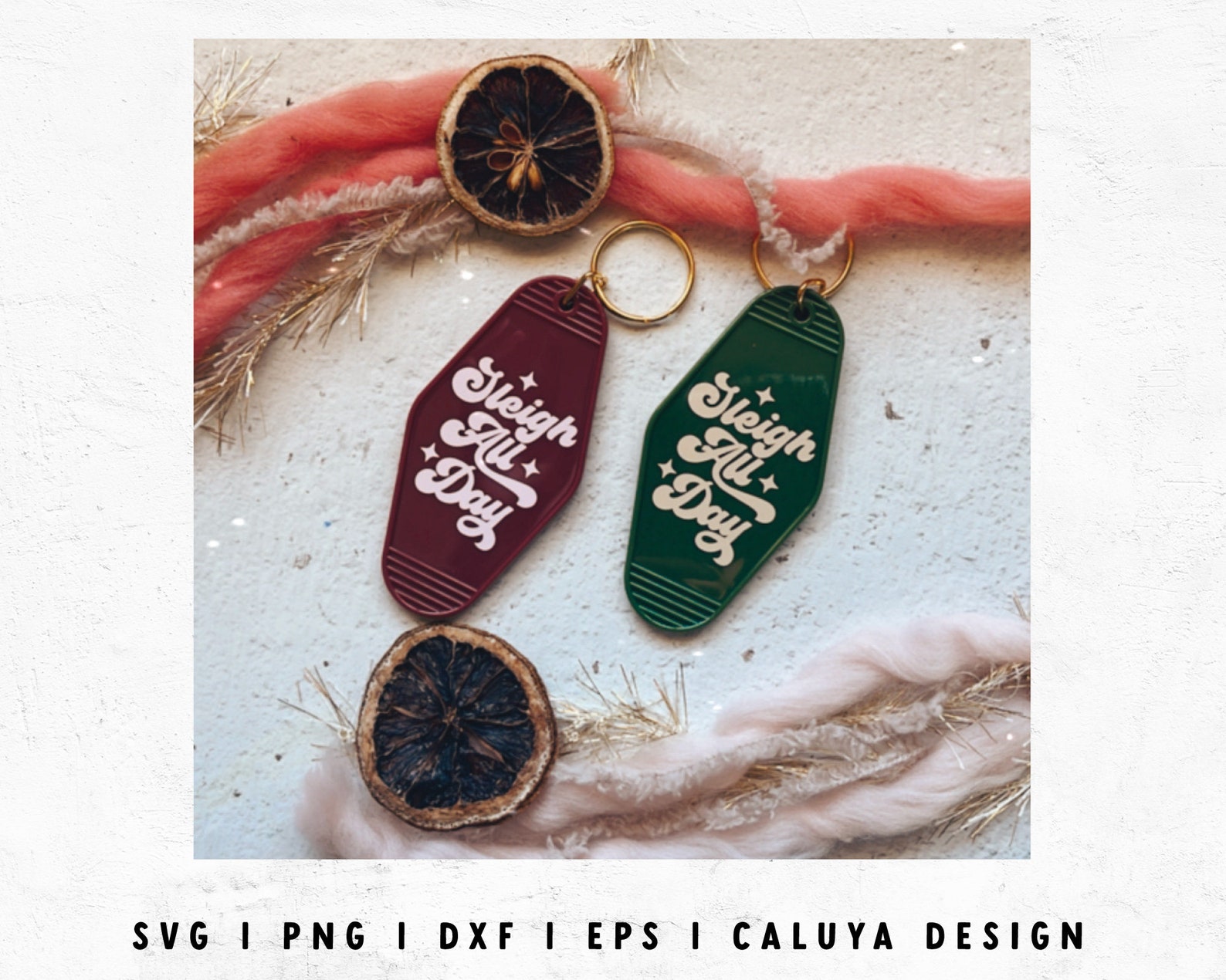 Christmas Keychain SVG Motel Keychain SVG Retro Christmas Etsy