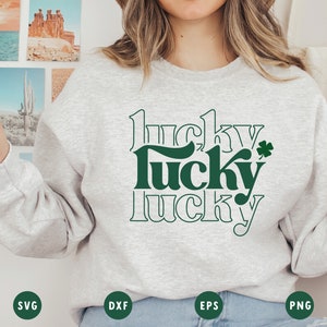 Dia de São Patrício SVG | Trevo svg | Trevo svg | Carta de empilhamento Lucky svg | St Patricks Irlandês svg | Arquivo de corte para Cricut, Cameo Silhouette