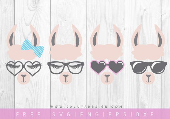 Download FREE SVG & PNG Link Llama Faces Cut Files svg png dxf | Etsy